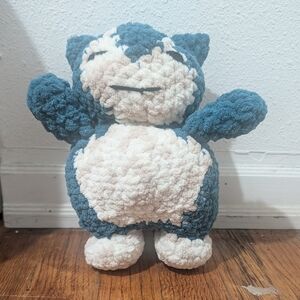 Plush Blue and White Stuffed Toy